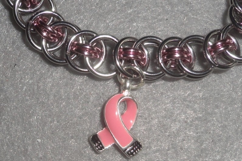 bracelet, pink, breast