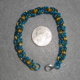 Bracelet Byzantine Torquois/Yellow