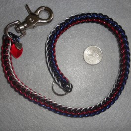 Red, White, Blue, Black Full Persian Wallet Chain